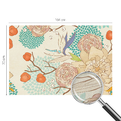 Selbstklebende Fototapete fürs Schlafzimmer Blumenfantasie