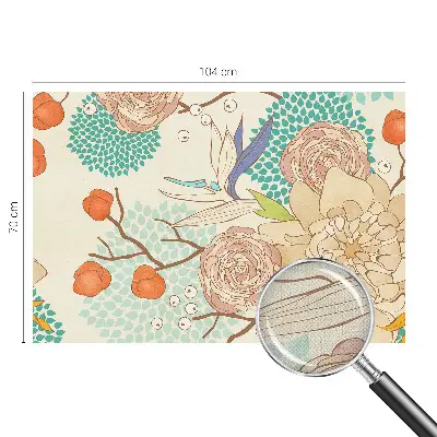 Selbstklebende Fototapete fürs Schlafzimmer mit Blumenmotiv