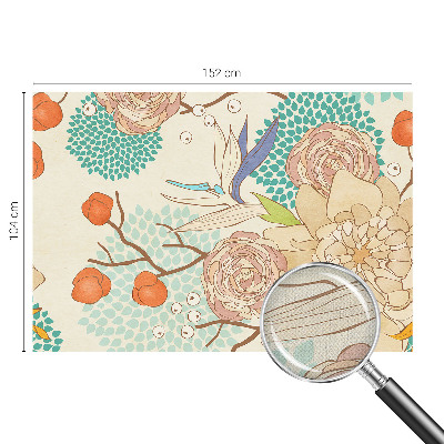 Selbstklebende Fototapete fürs Schlafzimmer Blumenfantasie