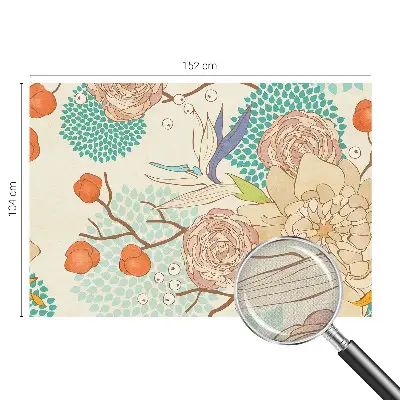Selbstklebende Fototapete fürs Schlafzimmer mit Blumenmotiv