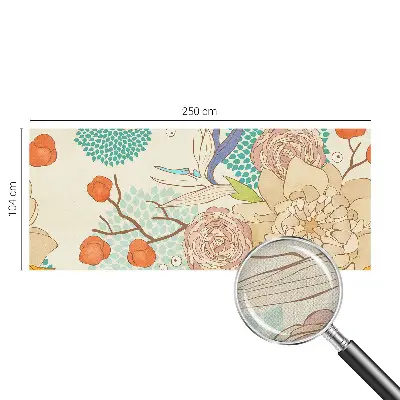 Selbstklebende Fototapete fürs Schlafzimmer mit Blumenmotiv