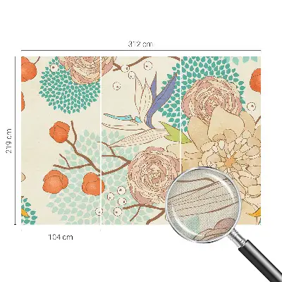 Selbstklebende Fototapete fürs Schlafzimmer mit Blumenmotiv