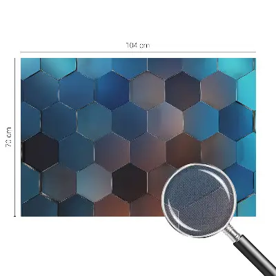 Selbstklebende Fototapete für die Wand mit blauem Sechseckmuster