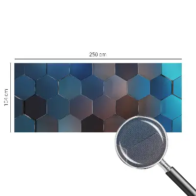 Selbstklebende Fototapete für die Wand mit blauem Sechseckmuster