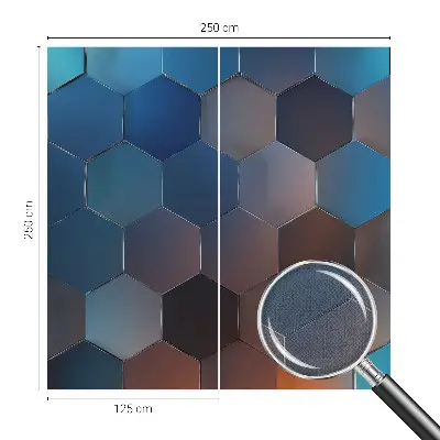 Selbstklebende Fototapete für die Wand mit blauem Sechseckmuster
