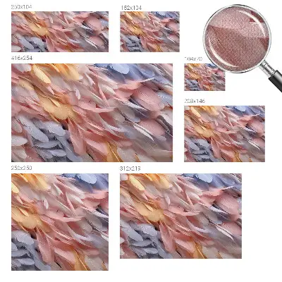 Selbstklebende Fototapete fürs Kinderzimmer mit pastellfarbenen Federn