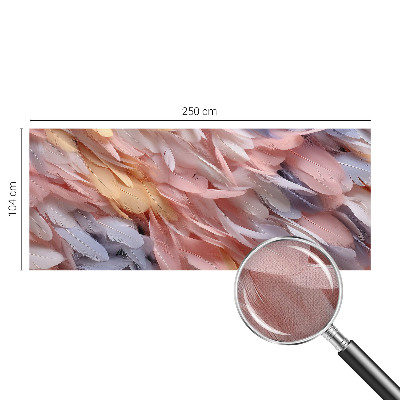 Selbstklebende Fototapete fürs Kinderzimmer Pastellfarbene Federn