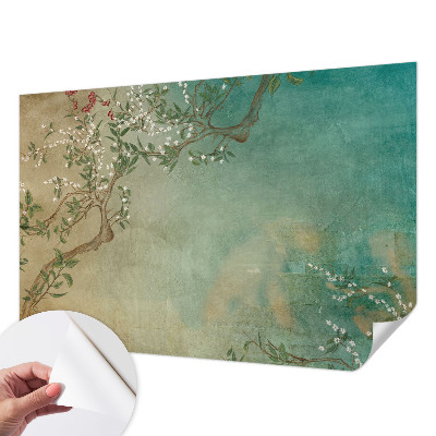 32D-Fototapete fürs Schlafzimmer Florale Harmonie