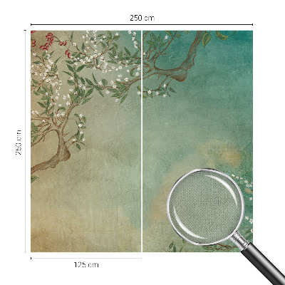 32D-Fototapete fürs Schlafzimmer Florale Harmonie