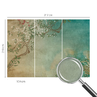 32D-Fototapete fürs Schlafzimmer Florale Harmonie