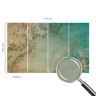 32D-Fototapete fürs Schlafzimmer Florale Harmonie