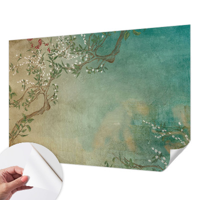 32D-Fototapete fürs Schlafzimmer Florale Harmonie