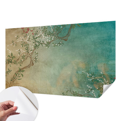 32D-Fototapete fürs Schlafzimmer Florale Harmonie