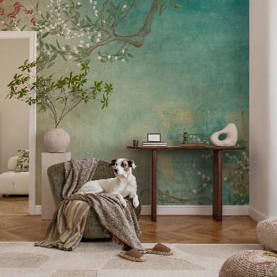 32D-Fototapete fürs Schlafzimmer Florale Harmonie