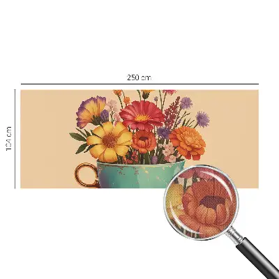 Moderne Fototapete nach Maß mit einem farbenfrohen Blumenstrauß