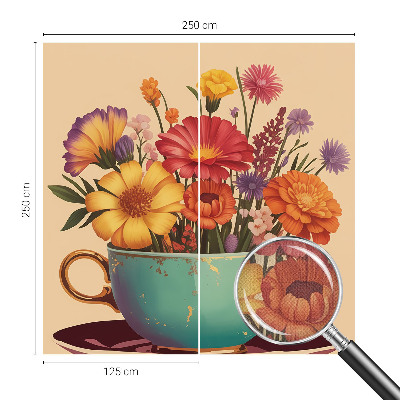 Moderne Fototapete nach Maß Ein farbenfroher Blumenstrauß