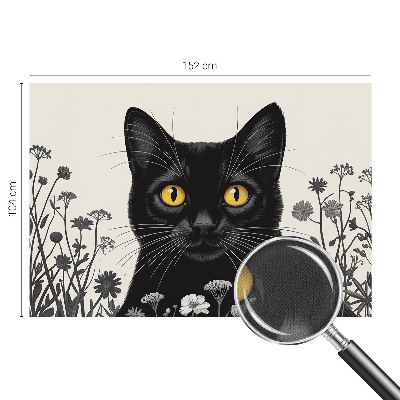 Motivtapete nach Maß mit Katzen- und Blumenmotiv