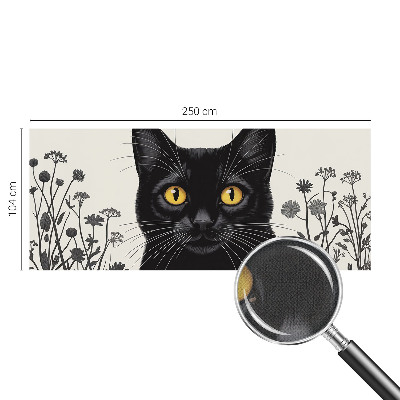 Motivtapete nach Maß mit Katzen- und Blumenmotiv