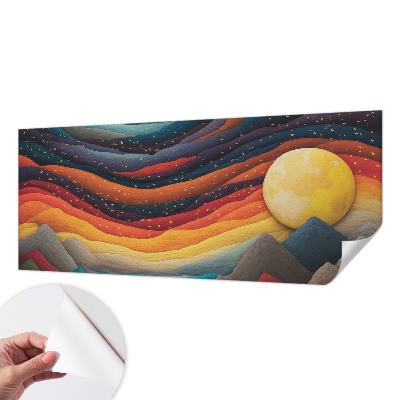 Selbstklebende Fototapete Farbenfrohe Berge