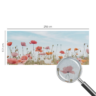 Motivtapete fürs Wohnzimmer Mohnblumen