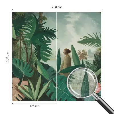 Selbstklebende Fototapete fürs Wohnzimmer mit exotischem Dschungelmotiv