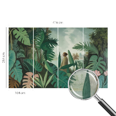 Selbstklebende Fototapete fürs Wohnzimmer Exotischer Dschungel