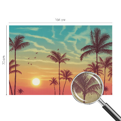 Selbstklebende Fototapete fürs Schlafzimmer mit tropischer Landschaft als Motiv