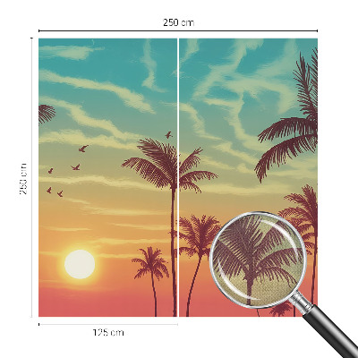 Selbstklebende Fototapete fürs Schlafzimmer mit tropischer Landschaft als Motiv