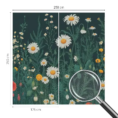 Fototapete in 3D-Optik mit Motiv aus Wildblumen