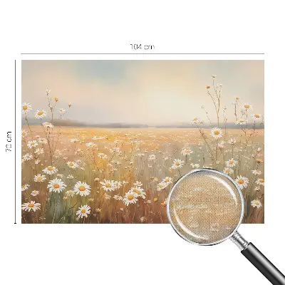 33D-Fototapete fürs Wohnzimmer mit Motiv einer Blumenwiese