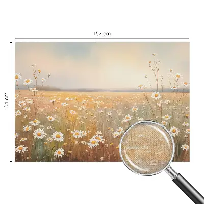 33D-Fototapete fürs Wohnzimmer mit Motiv einer Blumenwiese