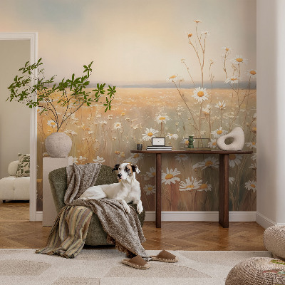 33D-Fototapete fürs Wohnzimmer Blumenwiese