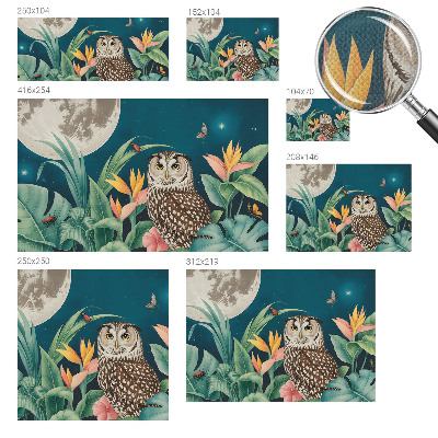 33D-Fototapete fürs Schlafzimmer Mond-Safari