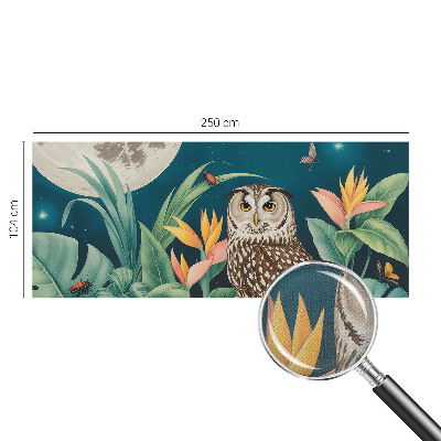 33D-Fototapete fürs Schlafzimmer mit Mond-Safari-Motiv