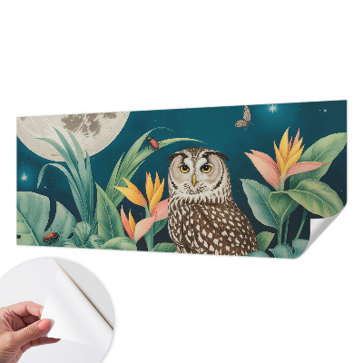 33D-Fototapete fürs Schlafzimmer mit Mond-Safari-Motiv