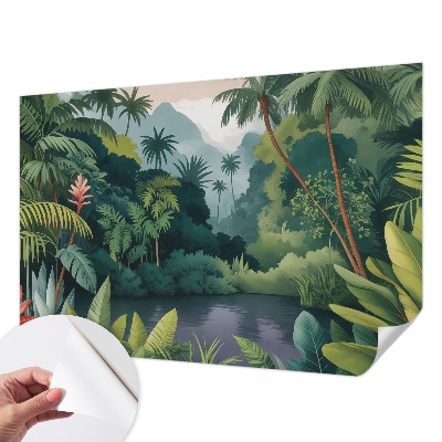Moderne Fototapete nach Maß mit exotischer Landschaft