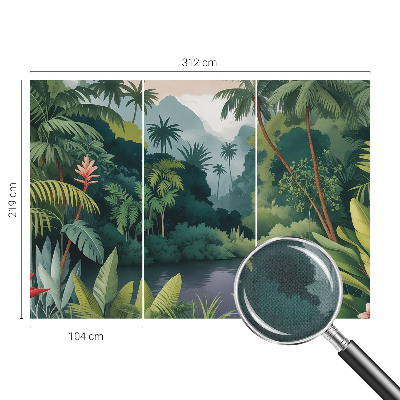 Moderne Fototapete nach Maß mit exotischer Landschaft