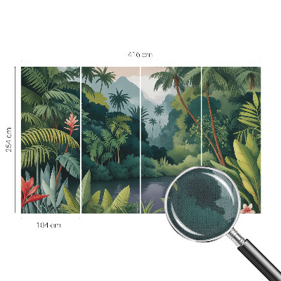 Moderne Fototapete nach Maß mit exotischer Landschaft