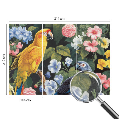 Motivtapete fürs Wohnzimmer Exotische Vögel