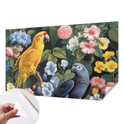 Motivtapete fürs Wohnzimmer Exotische Vögel