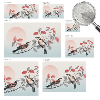 Hochwertige Bildtapete Sitzende Vögel