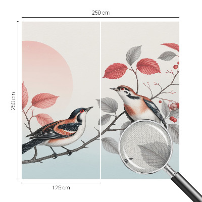 Hochwertige Bildtapete Sitzende Vögel