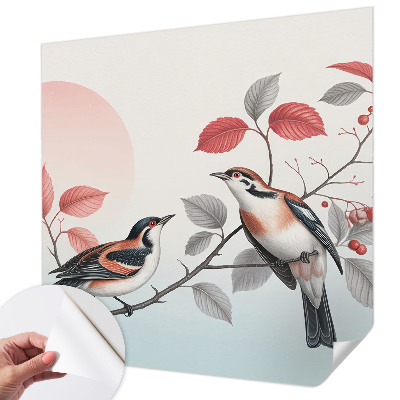 Hochwertige Bildtapete Sitzende Vögel