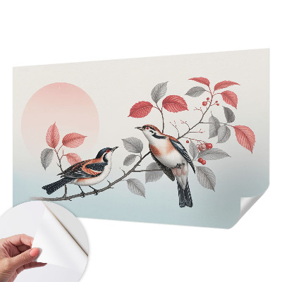 Hochwertige Bildtapete Sitzende Vögel