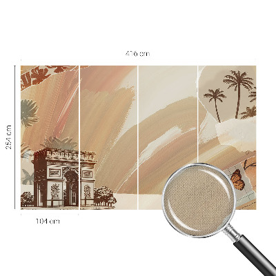 Selbstklebende Fototapete für die Wand mit einem Motiv „Exotische Reise“