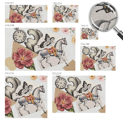 Selbstklebende Fototapete fürs Wohnzimmer Vintage-Blumen