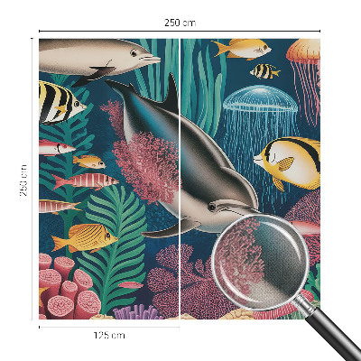 Selbstklebende Fototapete fürs Kinderzimmer Unterwasserfauna