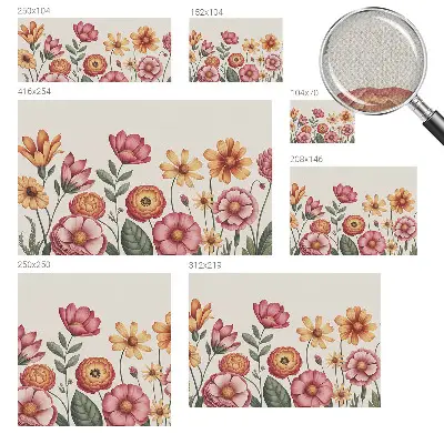 Selbstklebende Fototapete fürs Schlafzimmer mit floralem Blumenarrangement