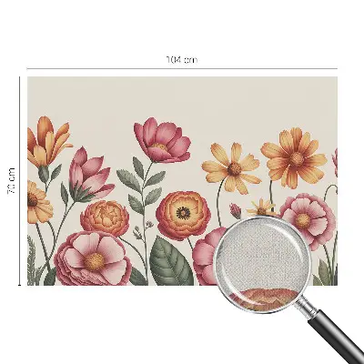 Selbstklebende Fototapete fürs Schlafzimmer mit floralem Blumenarrangement