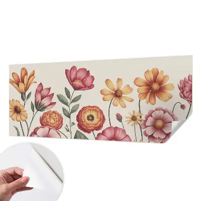 Selbstklebende Fototapete fürs Schlafzimmer mit floralem Blumenarrangement